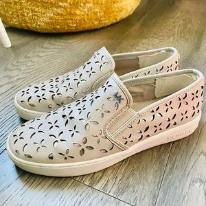 Michael Kors leather slip on shoes